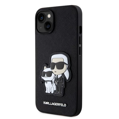 Tok, Karl Lagerfeld /KLHCP13MSANKCPK/, Apple Iphone 13 (6,1"), Saffiano Karl and Choupette, fekete