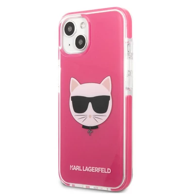 Tok, Karl Lagerfeld /KLHCP13MTPECPI/, Apple Iphone 13 (6,1"), TPE Choupette Head, rózsaszín