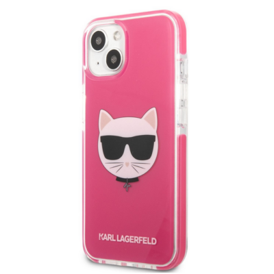 Tok, Karl Lagerfeld /KLHCP13LTPECPI/, Apple Iphone 13 Pro (6,1"), TPE Choupette Head, rózsaszín