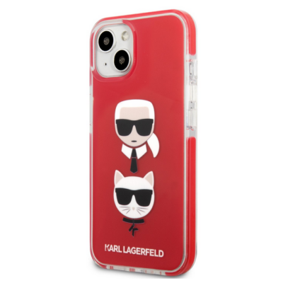 Tok, Karl Lagerfeld /KLHCP13LTPE2TR/, Apple Iphone 13 Pro (6,1"), TPE Karl and Choupette Heads, piros