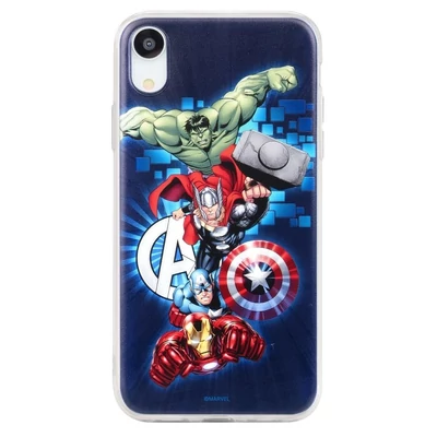 Szilikon tok, Samsung Galaxy A10 A105, Marvel, mintás hátlap, minta 1 (Avengers)