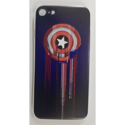 Szilikon tok, Apple Iphone 7 Plus / 8 Plus, Marvel, mintás hátlap, minta 017 (Captain America Shield)
