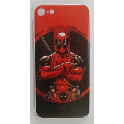 Szilikon tok, Apple Iphone 11 (6,1"), Marvel, mintás hátlap, minta 006 (Deadpool)