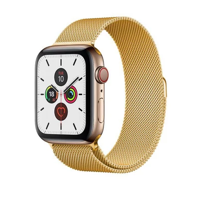 Milánó acél szíj, Apple Watch, Méret: 42/44/45mm, arany