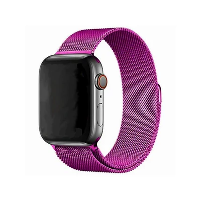 Milánó acél szíj, Apple Watch, Méret: 38/40/41mm, bíbor