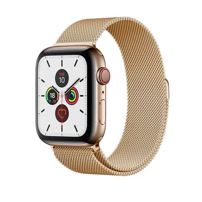 Milánó acél szíj, Apple Watch, Méret: 38/40/41mm, világos arany