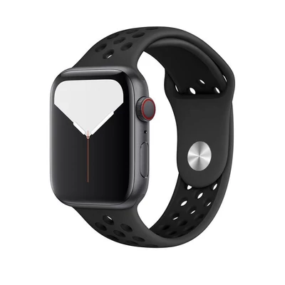 Szilikon sport szíj, Apple Watch, Méret: 42/44/45mm, fekete