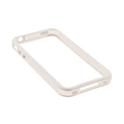Tok, Bumper, szilikon keret, Apple Iphone 4, 4S, fehér, bliszteres