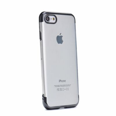 Tok, Electro szilikon hátlap, Apple Iphone 11 (6,1"), átlátszó, fekete kerettel