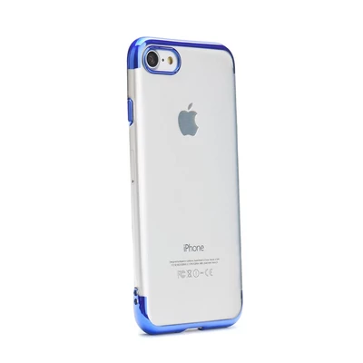 Tok, Electro szilikon hátlap, Apple Iphone  X / XS, átlátszó, kék kerettel
