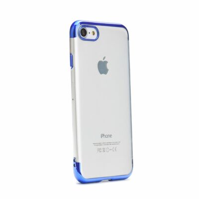 Tok, Electro szilikon hátlap, Apple Iphone 11 (6,1"), átlátszó, kék kerettel