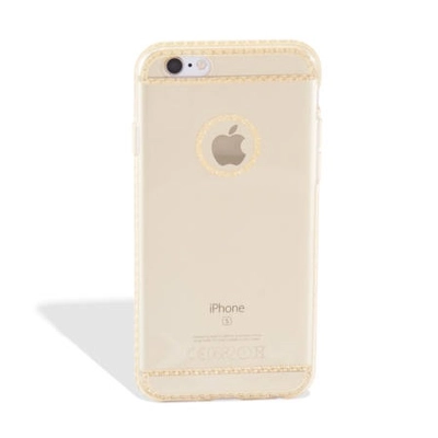 Tok, Ultra Slim-szilikon tok, Karen, Apple iPhone 6 Plus, áttetsző arany