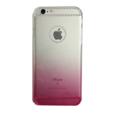 Tok, Ultra Slim-szilikon tok, Karen, Apple iPhone 6 Plus, színátmenetes, rózsaszín-átlátszó