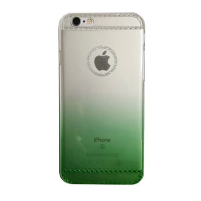 Tok, Ultra Slim-szilikon tok, Karen, Apple iPhone 6 Plus, színátmenetes, zöld-átlátszó