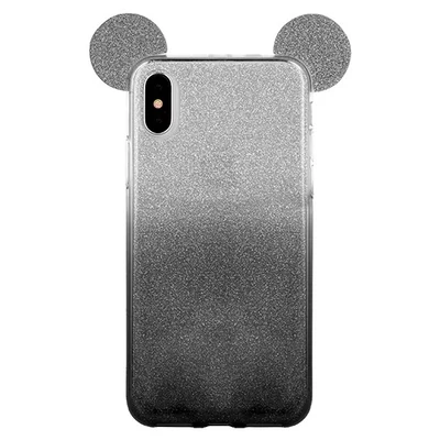 Tok, Shining Mouse, Huawei Y7 (2019), szilikon hátlapvédő, 3 részes, fekete átmenetes