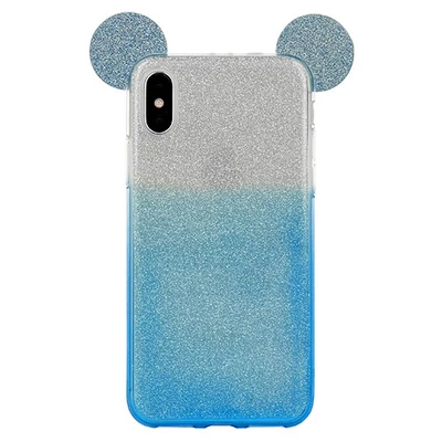Tok, Shining Mouse, Huawei Y7 (2019), szilikon hátlapvédő, 3 részes, kék átmenetes