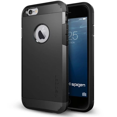 Tok, Spigen SGP Slim Armor, Apple iPhone 7 / 8, fekete, ütésálló, bliszteres