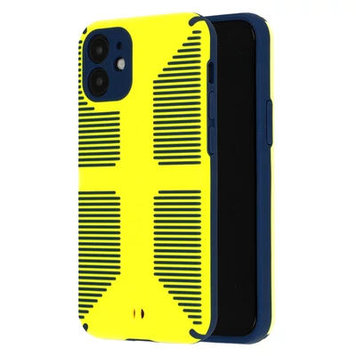 Tok, Grip erősített hátlap szilikon kerettel, Apple Iphone 12 Pro Max (6,7"), sárga, bliszteres