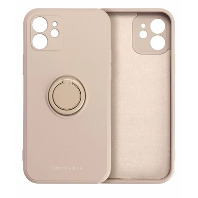 Tok, Roar Amber, mágneses szilikon hátlap, gyűrűs ujjtartóval, Apple Iphone 12 (6,1"), rózsaszín, bliszteres