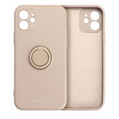Tok, Roar Amber, mágneses szilikon hátlap, gyűrűs ujjtartóval, Apple Iphone 12 Mini (5,4"), rózsaszín, bliszteres