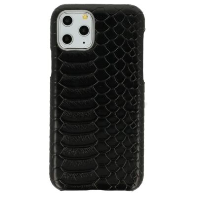 Tok, Vennus Wild, kígyóbőr mintás hátlap, Apple Iphone 12 / 12 Pro (6,1"), fekete