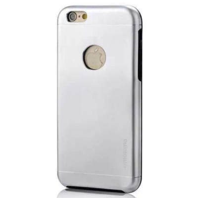 Tok, Motomo aluminium hátlap, szilikon kerettel, Apple iPhone 7 Plus, 8 Plus, ezüst, prémium minőség