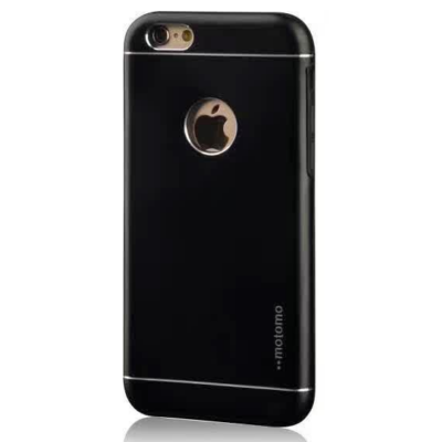Tok, Motomo aluminium hátlap, szilikon kerettel, Samsung Galaxy J5 J500, fekete, prémium minőség