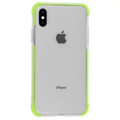 Tok, Summer szilikon hátlap, Apple Iphone 7 / 8 / SE (2020 / 2022), átlátszó, zöld kerettel