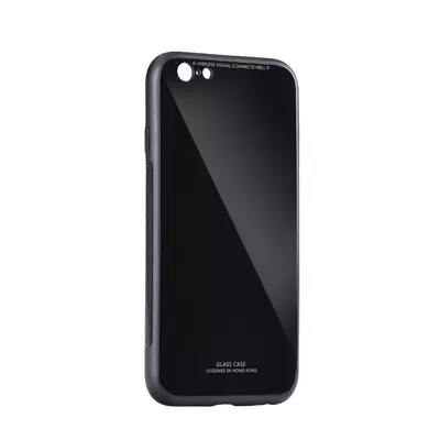 Tok, Glass, üveg hátlap, szilikon kerettel, Samsung Galaxy A50 A505, fekete