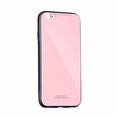 Tok, Glass, üveg hátlap, szilikon kerettel, Apple Iphone 11 (6,1"), rózsaszín