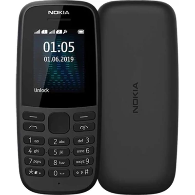 Mobiltelefon, Nokia 105 (2019), Kártyafüggetlen, fekete