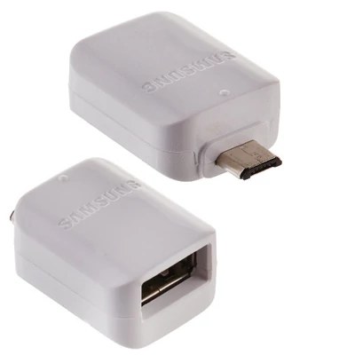 Adapter, Samsung, OTG, micro USB átalakító adapter, fehér, gyári, csomagolás nélküli