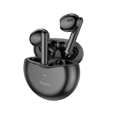 Bluetooth headset, HOCO EW14, vezeték nélküli fülhallgató, töltő tokkal, fekete, bliszteres