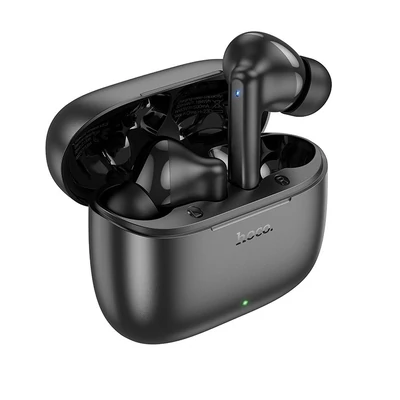Bluetooth headset, Hoco EQ2, vezeték nélküli fülhallgató, töltő tokkal, fekete, bliszteres