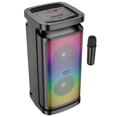 Borofone BP25, vezeték nélküli hangszóró, karaoke készülék, mikrofonnal, fekete