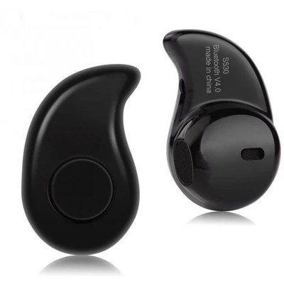 Bluetooth headset, S530 Mini Bluetooth 4.0 headset, fülbe dugható, fekete