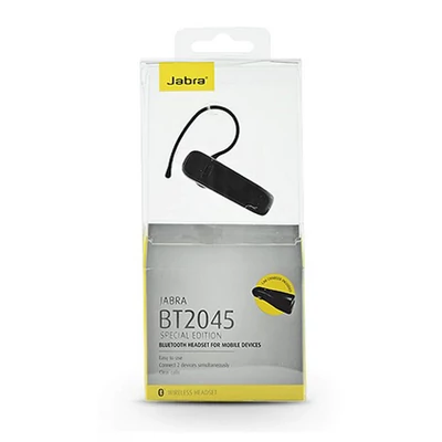 Bluetooth headset, Jabra BT 2045, 2 telefont kezel, fekete, bliszteres
