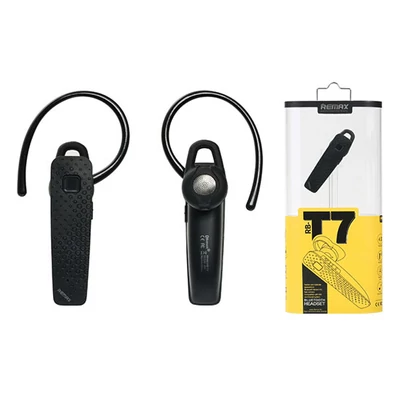 Bluetooth headset, Remax RB-T7, fekete, két telefont kezel, bliszteres
