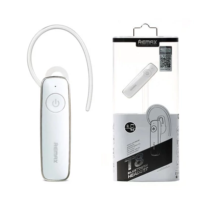 Bluetooth headset, Remax RB-T8, fehér, két telefont kezel, bliszteres