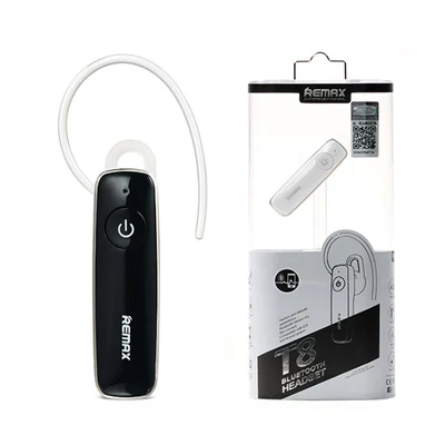 Bluetooth headset, Remax RB-T8, fekete, két telefont kezel, bliszteres
