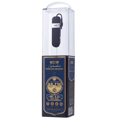 Bluetooth headset, Remax RB-T36, fekete, bliszteres