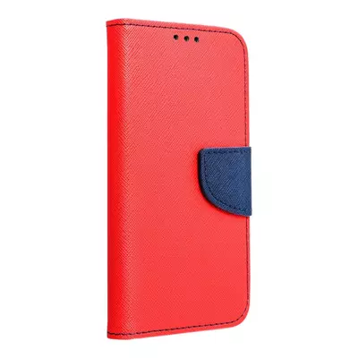 Tok, Telone Fancy oldalra nyíló flip tok, szilikon belsővel, Xiaomi 12 5G, piros-kék, csomagolás nélküli