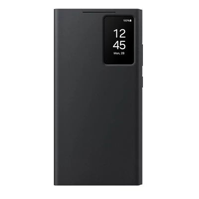 Gyári tok, Samsung Galaxy S24 Ultra, Smart View, oldalra nyíló, fekete, bliszteres, EF-ZS928CBEGWW
