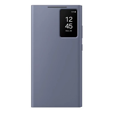 Gyári tok, Samsung Galaxy S24 Ultra, Smart View, oldalra nyíló, lila, bliszteres, EF-ZS928CVEGWW