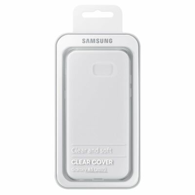 Gyári tok, Samsung Galaxy A3 (2017) A320, Clear cover, szilikon, átlátszó, gyári, bliszteres, EF-QA320TTEG