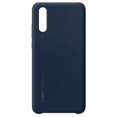 Gyári tok, Huawei P20, szilikon hátlap, sötétkék, bliszteres