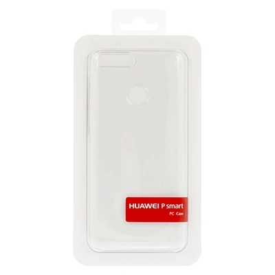 Gyári tok, Huawei P Smart, műanyag hátlap, átlátszó, bliszteres