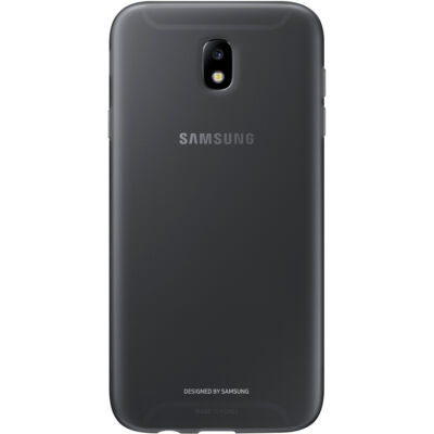 Gyári tok, Samsung Galaxy J7 (2017) J730, szilikon hátlap, fekete, bliszteres, EF-AJ730TBEG