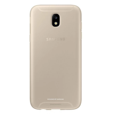 Gyári tok, Samsung Galaxy J5 (2017) J530, szilikon hátlap, arany, bliszteres, EF-AJ530TFEG
