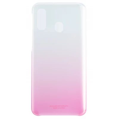 Gyári tok, Samsung Galaxy A40, Gradation cover, műanyag hátlap, rózsaszín átmenetes, bliszteres, OSAM-EF-AA405CPEG